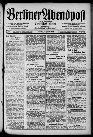 Berliner Abendpost vom 09.06.1912
