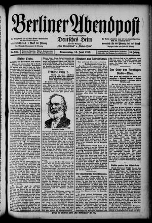 Berliner Abendpost vom 13.06.1912