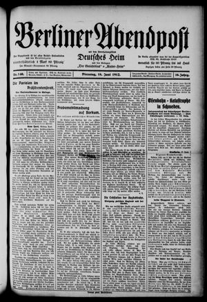 Berliner Abendpost vom 18.06.1912