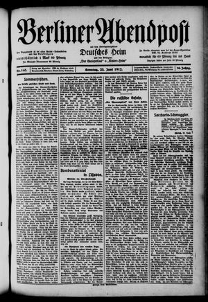 Berliner Abendpost vom 23.06.1912