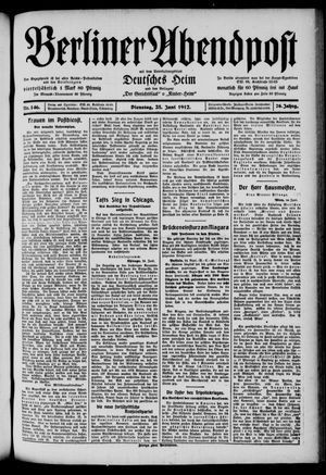 Berliner Abendpost vom 25.06.1912