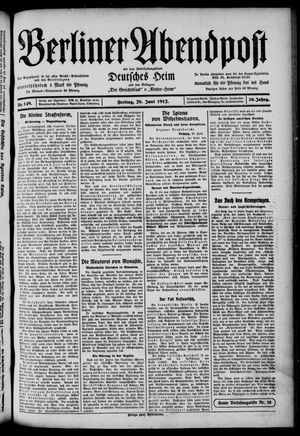 Berliner Abendpost vom 28.06.1912