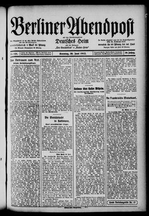 Berliner Abendpost vom 30.06.1912
