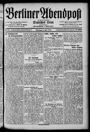 Berliner Abendpost vom 02.07.1912