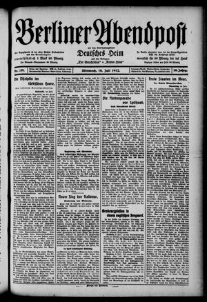 Berliner Abendpost vom 10.07.1912