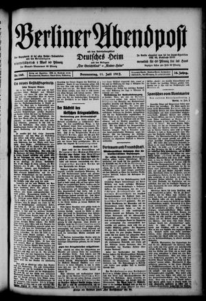 Berliner Abendpost vom 11.07.1912