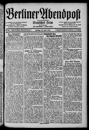 Berliner Abendpost vom 12.07.1912