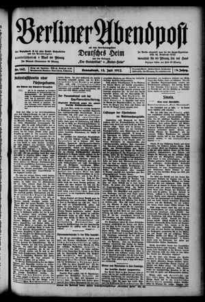 Berliner Abendpost on Jul 13, 1912