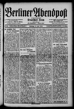 Berliner Abendpost vom 14.07.1912