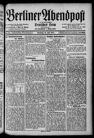 Berliner Abendpost vom 16.07.1912