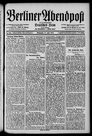 Berliner Abendpost vom 17.07.1912
