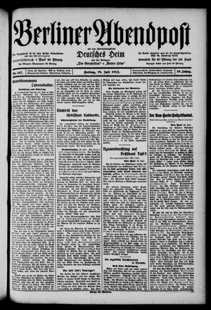 Berliner Abendpost vom 19.07.1912