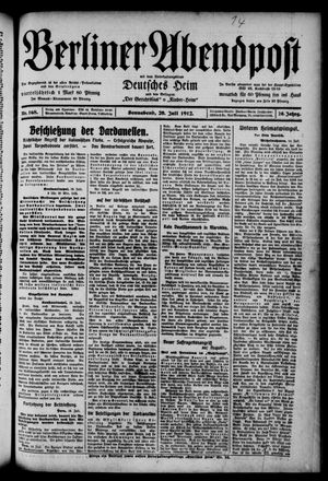 Berliner Abendpost on Jul 20, 1912