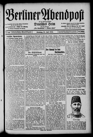 Berliner Abendpost on Jul 21, 1912