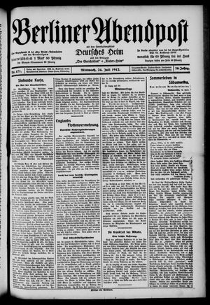 Berliner Abendpost vom 24.07.1912