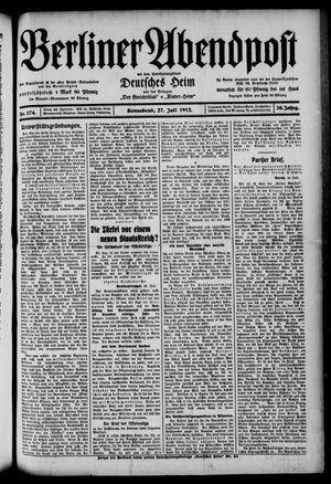 Berliner Abendpost vom 27.07.1912
