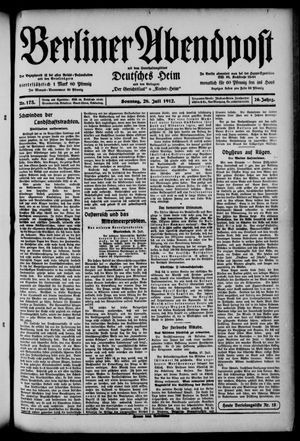 Berliner Abendpost vom 28.07.1912