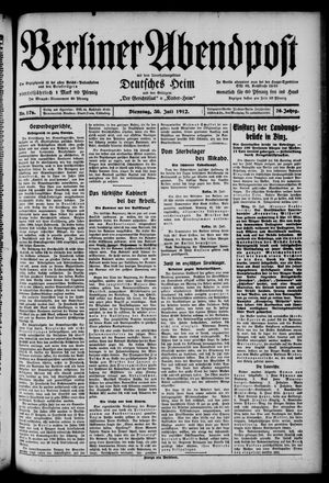 Berliner Abendpost vom 30.07.1912