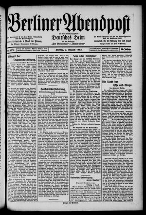 Berliner Abendpost vom 02.08.1912