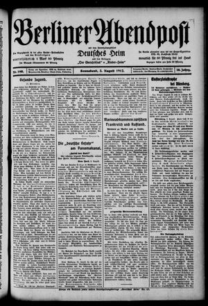 Berliner Abendpost vom 03.08.1912
