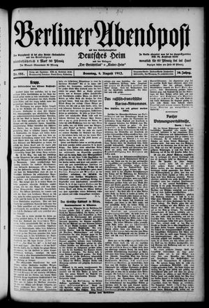 Berliner Abendpost vom 04.08.1912