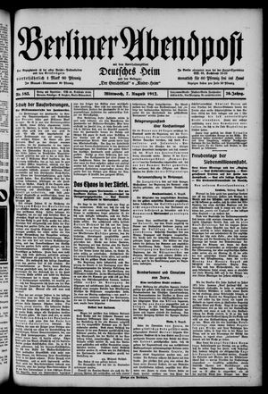 Berliner Abendpost vom 07.08.1912