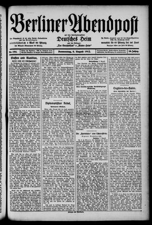 Berliner Abendpost vom 08.08.1912