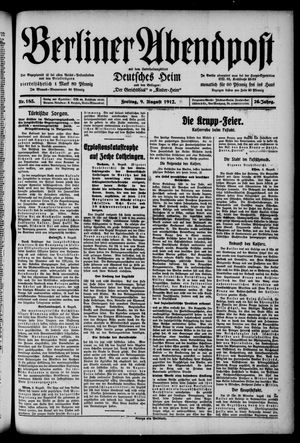Berliner Abendpost vom 09.08.1912