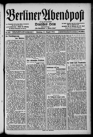 Berliner Abendpost vom 11.08.1912
