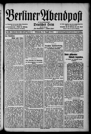 Berliner Abendpost vom 14.08.1912