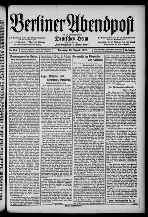 Berliner Abendpost vom 20.08.1912
