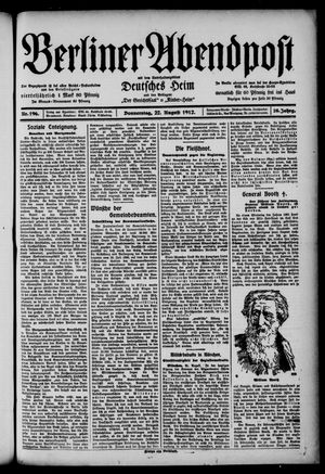Berliner Abendpost vom 22.08.1912