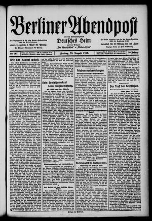 Berliner Abendpost vom 23.08.1912