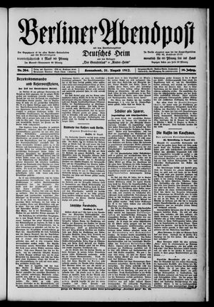 Berliner Abendpost vom 31.08.1912