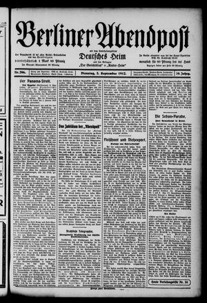 Berliner Abendpost vom 03.09.1912