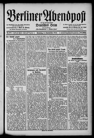 Berliner Abendpost vom 08.09.1912