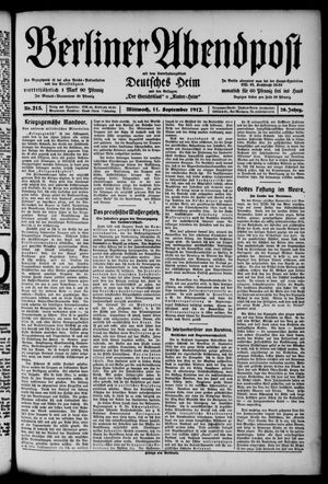 Berliner Abendpost vom 11.09.1912