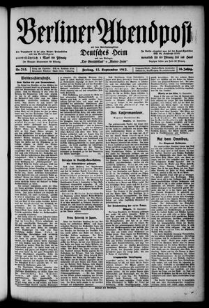 Berliner Abendpost vom 13.09.1912