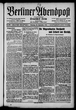 Berliner Abendpost vom 24.09.1912