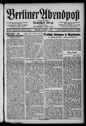 Berliner Abendpost vom 08.10.1912