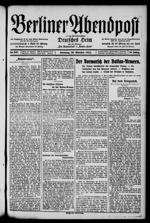 Berliner Abendpost vom 20.10.1912