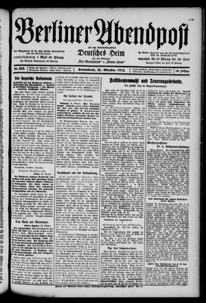 Berliner Abendpost vom 26.10.1912