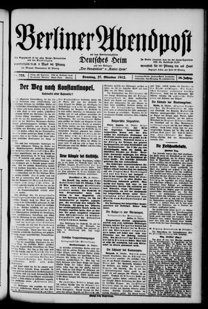 Berliner Abendpost vom 27.10.1912