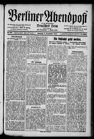 Berliner Abendpost vom 03.11.1912