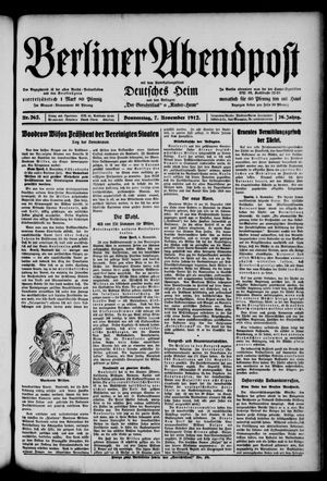 Berliner Abendpost vom 07.11.1912