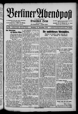 Berliner Abendpost vom 12.11.1912