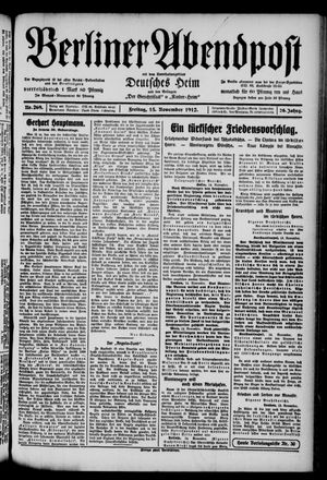 Berliner Abendpost vom 15.11.1912