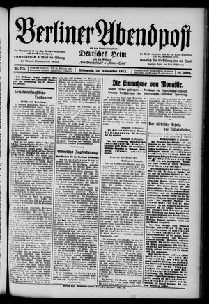 Berliner Abendpost vom 20.11.1912