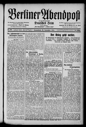 Berliner Abendpost vom 23.11.1912