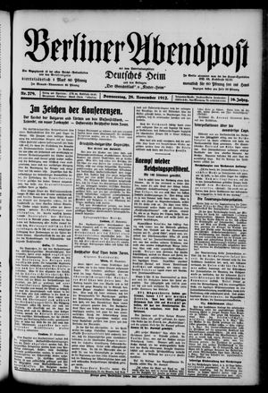 Berliner Abendpost vom 28.11.1912